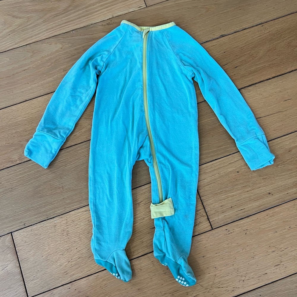 Lark Adventurewear Bamboo Pajama - Teal/Yellow; 3mo